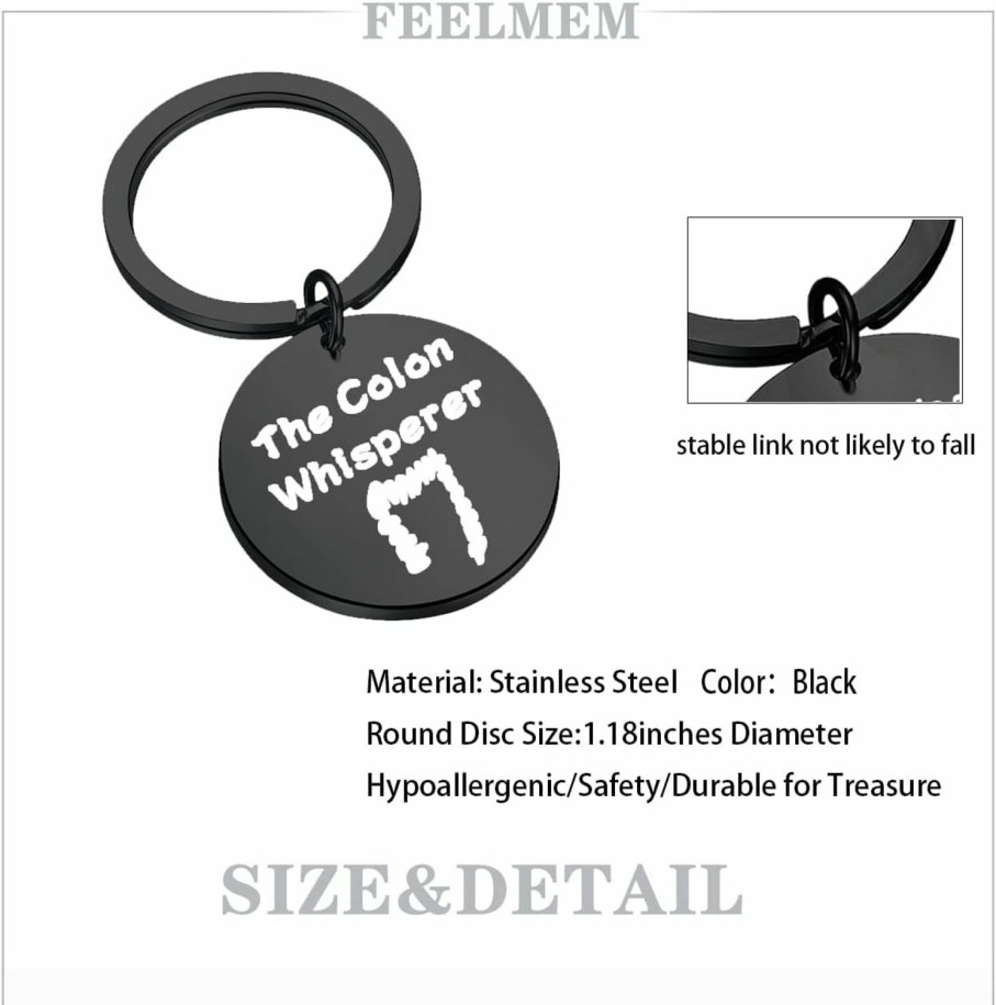 Online FEELMEM Feelmem Gastroenterologist Gift Proctologist Gift The Colon Whisperer Keychain Funny Proctology Gift