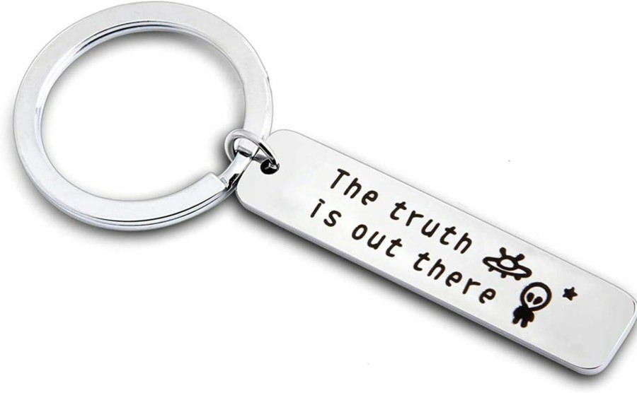 New PLITI Pliti The Truth Is Out There Keychain Ufo Alien Lover Inspirational Jewelry Gift