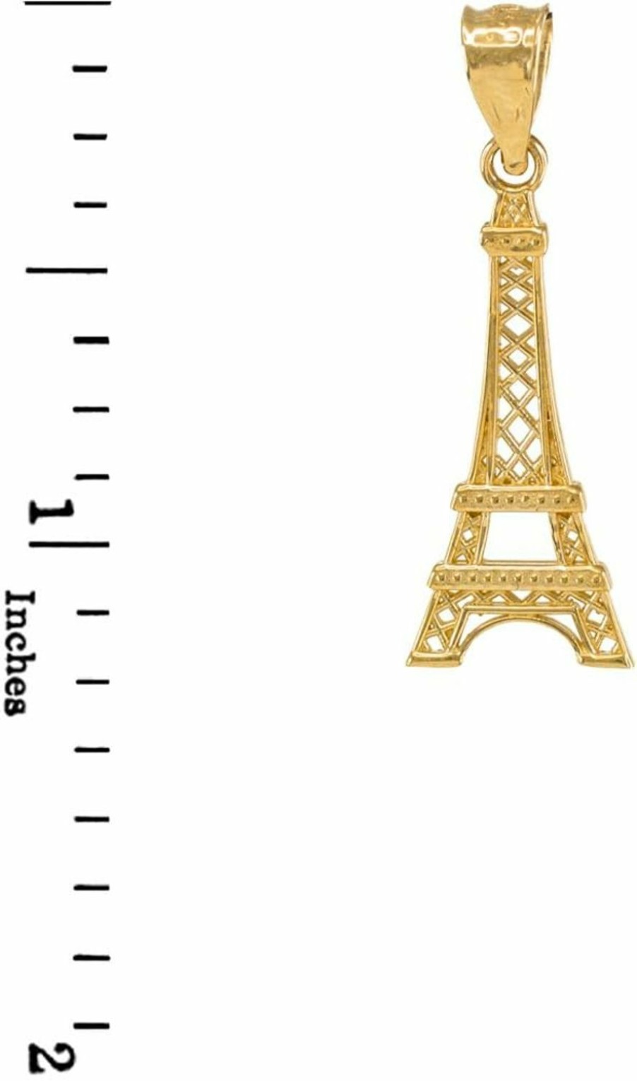 Online Claddagh Gold Fine 14K Gold Eiffel Tower Charm Charm Pendant