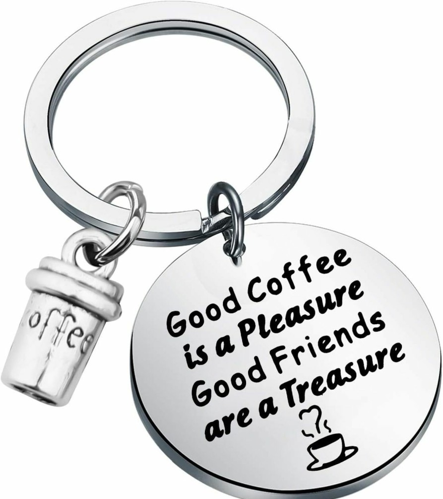 Wholesale FUSTMW Fustmw Coffee Lover Keychain Coffee Friends Gifts Barista Gifts Coffee Themed Friendship Jewelry Bff Birthday Gifts