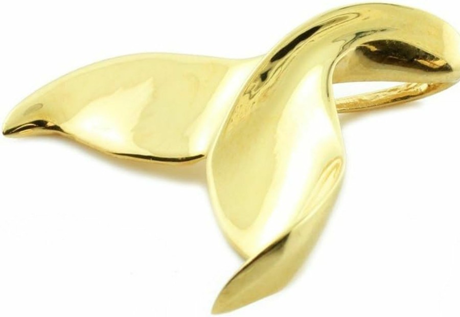 Clearance Claddagh Gold Sea Life Collection 10K Gold Fluke Charm Whale Tail Pendant