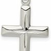 New Sonia Jewels Solid 925 Sterling Silver Diamond-Cut Cross Pendant Charm Small - 23Mm X 13Mm - Jewelry Gifts For Women Wife Mom Gifts For Men Husband Dad