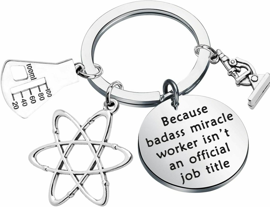 Online bobauna Bobauna Biology Chemistry Keychain Atom Microscope Chemistry Jewelry Science Tech Gift