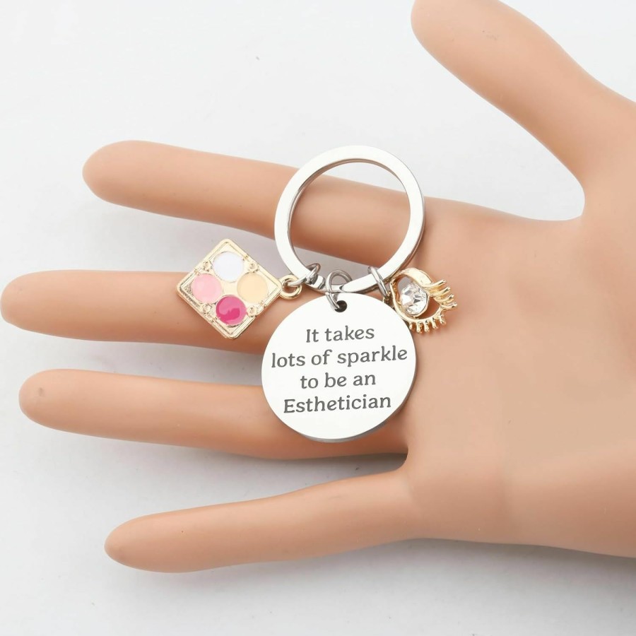 Best BAUNA Bauna Esthetician Keychain Thank You Gift For Beautician It Takes Lots Of Sparkle To Be An Esthetician Jewelry