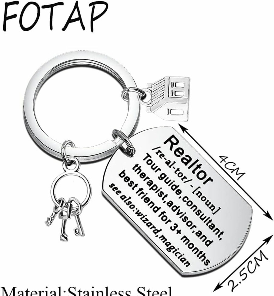 Wholesale FOTAP Fotap Realtor Keychain Real Estate Agent Gift Best Realtor Ever Gift Realtor Thank You Gift Realtor Definition Keychain