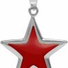 Wholesale Silvershake Silvershake Star Shape Inlay White Gold Plated Or 18K Yellow Gold Plated 925 Sterling Silver Five Point Star Small Size Pendant Jewelry For Teens Or Women