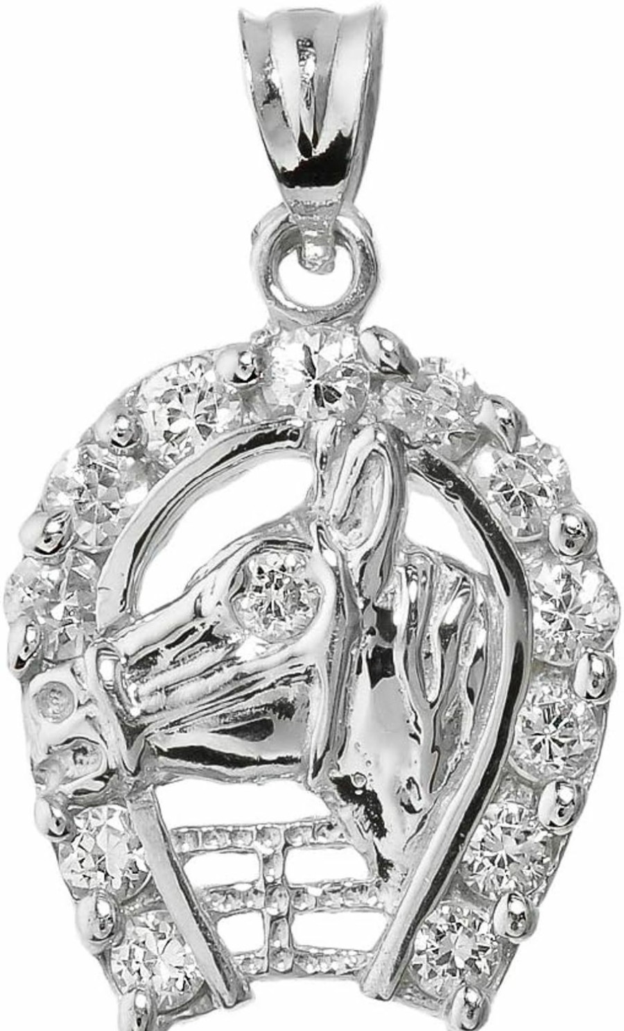 Wholesale Claddagh Gold Horseshoe Lucky Pendant In Sterling Silver