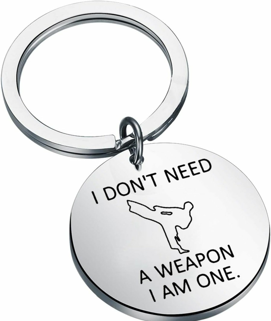 Best FAADBUK Faadbuk Funny Karate Keychain Karate Instructor Students Gift I Don'T Need A Weapon I Am One Jewelry Martial Arts Karate Gift Karate Lover Gift (I Am One K-S)