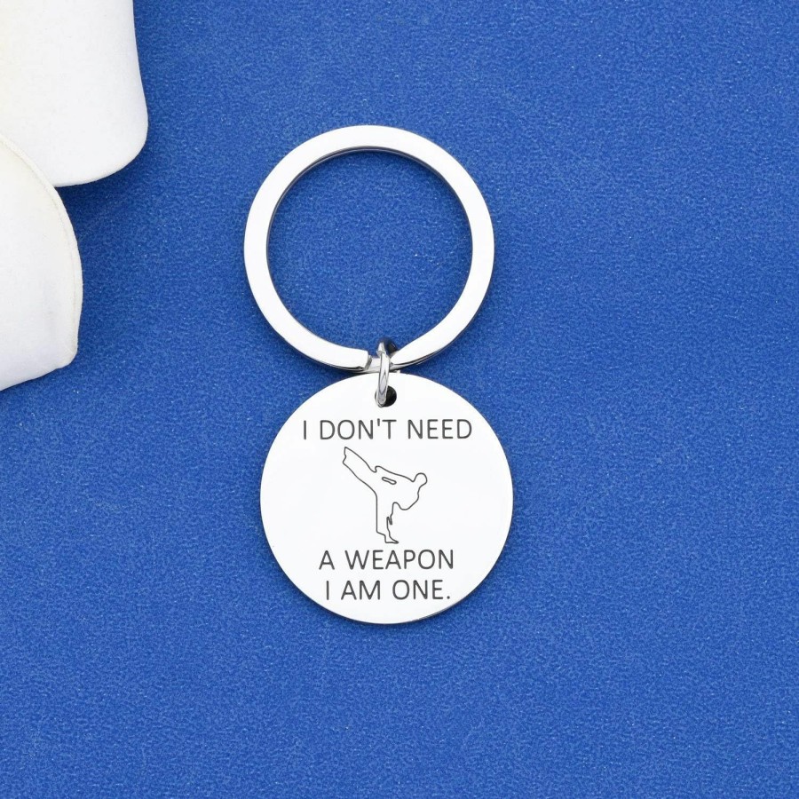 Best FAADBUK Faadbuk Funny Karate Keychain Karate Instructor Students Gift I Don'T Need A Weapon I Am One Jewelry Martial Arts Karate Gift Karate Lover Gift (I Am One K-S)