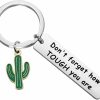 Wholesale WSNANG Wsnang Saguaro Cactus Keychain Don'T Forget How Tough You Are Keychain Cactus Jewelry Inspirational Gift For Family Friends