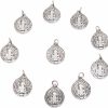 Best Wowser Wowser St. Benedict Protection From Evil Silver Toned Pendant, Religious Gift, Set Of 10, 0.75 Inches