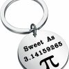 Hot FEELMEM Feelmem Mathematical Pi Symbol Jewelry Sweet As 3.1415 Keychain Pi Day Math Lover Gift Back To School Gift Math Teacher Gift