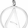 Wholesale CHOORO Atheist Jewelry Stainless Steel Atheism Symbol Sign Charm Pendant Clip-On Charm Gift For Men Or Women