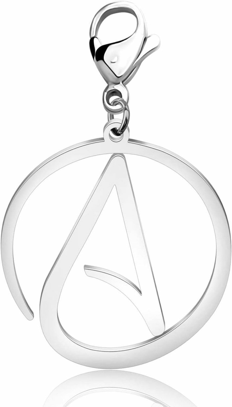 Wholesale CHOORO Atheist Jewelry Stainless Steel Atheism Symbol Sign Charm Pendant Clip-On Charm Gift For Men Or Women