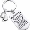 Wholesale WSNANG Wsnang Daddy To Be Gifts New Dad Keychain First Time Dads Gifts I May Just Be A Bump I Love You Daddy Keychain