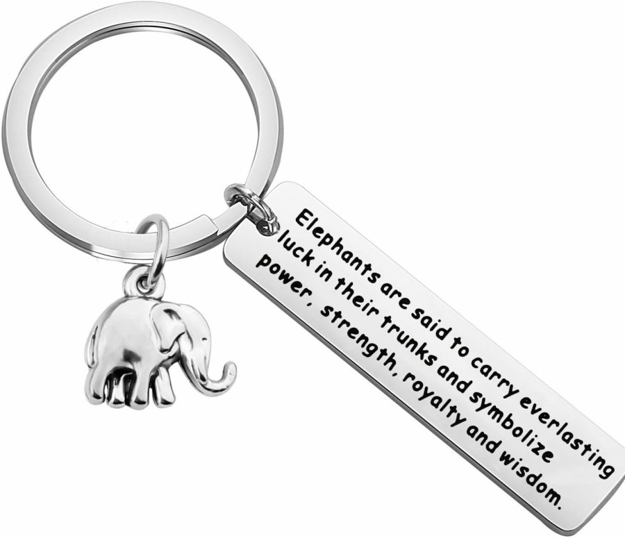 Clearance bobauna Bobauna Lucky Elephant Keychain Strength Gift For Elephant Lover Friend