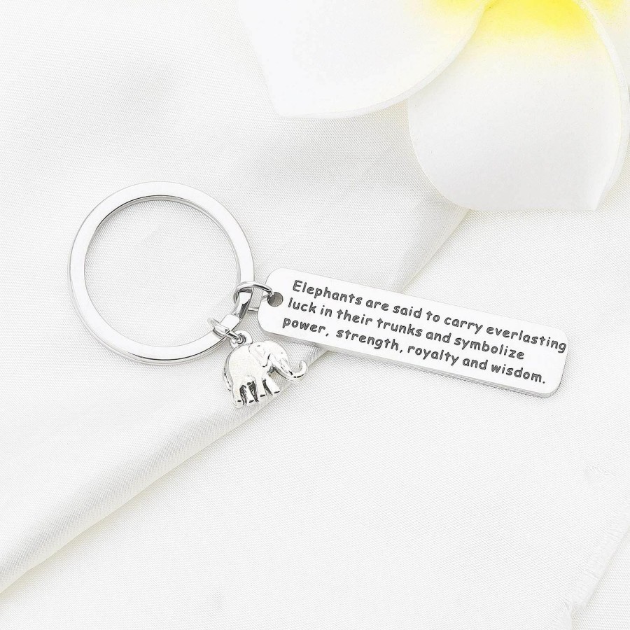 Clearance bobauna Bobauna Lucky Elephant Keychain Strength Gift For Elephant Lover Friend