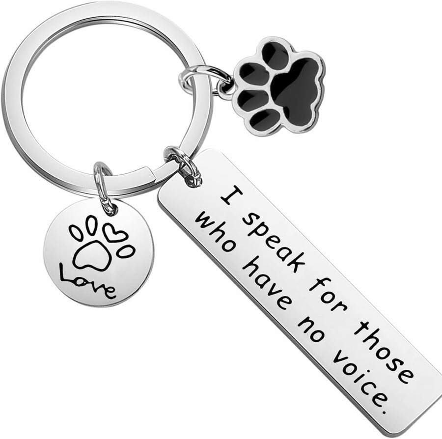 Online WSNANG Wsnang Veterinarian Gifts I Speak For Those Who Has No Voice Keychain Vet Techs Gift Animal Rescue Gift