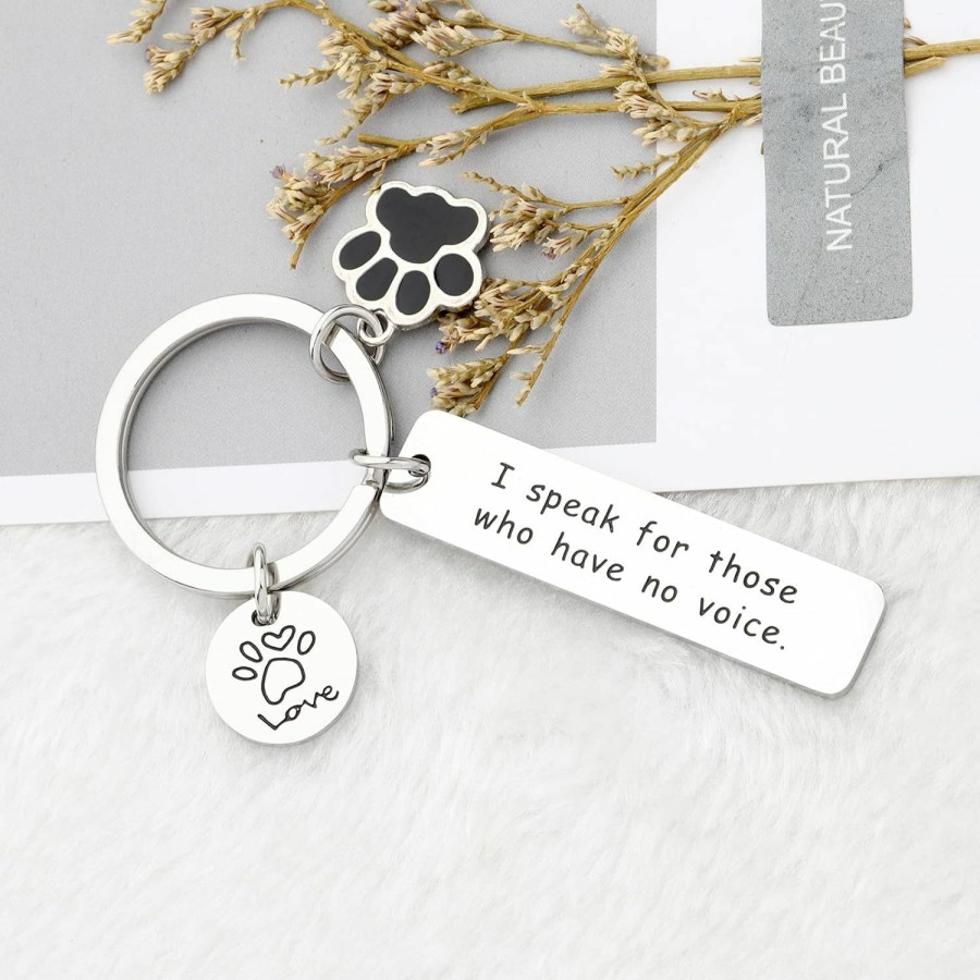 Online WSNANG Wsnang Veterinarian Gifts I Speak For Those Who Has No Voice Keychain Vet Techs Gift Animal Rescue Gift