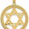 Best Diamond2Deal Diamond2Deal 14K Yellow Gold Star Of David Pendant For Women