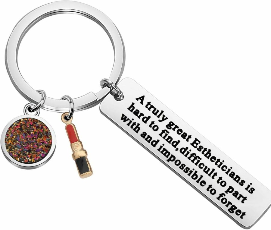 Online KUIYAI Estheticians Gift A Truly Great Estheticians Is Hard To Find Keyring With Lipstick Charm Beautician Gift