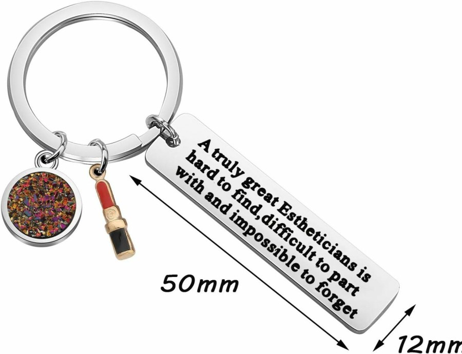 Online KUIYAI Estheticians Gift A Truly Great Estheticians Is Hard To Find Keyring With Lipstick Charm Beautician Gift