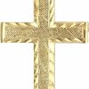 Hot Ioka Ioka 14K Yellow Gold Small Religious Thin Cross Pendant For Necklace Or Chain