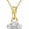 Online FRIENDLY DIAMONDS Friendly Diamonds 1/4 Carat - 1/2 Carat | 10K Yellow Gold | Igi Certified Lab Grown Diamond 7 Stone Cluster Pendant