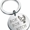 Hot MAOFAED Maofaed Funny Chicken Gift Chicken Lover Gift Chicken Keychain Crazy Rich Asians Inspired Keychain Gift For Friend