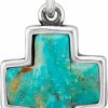 Online Silpada Silpada 'Blue Divine' Sterling Silver Compressed Turquoise Cross Pendant Charm