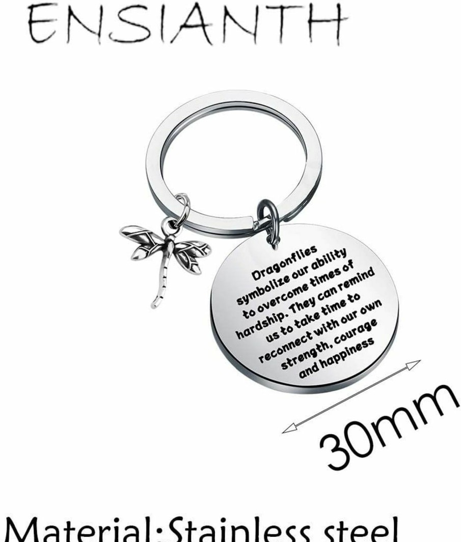 Wholesale ENSIANTH Ensianth Dragonfly Keychain Dragonfly Lover Gift Inspiration Gift For Friend Encouragement Gift