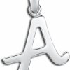 Wholesale Amberta Amberta 925 Sterling Silver Alphabet Letter Pendant - Personalized Charm For Women - Stackable Symbol - Various Styles