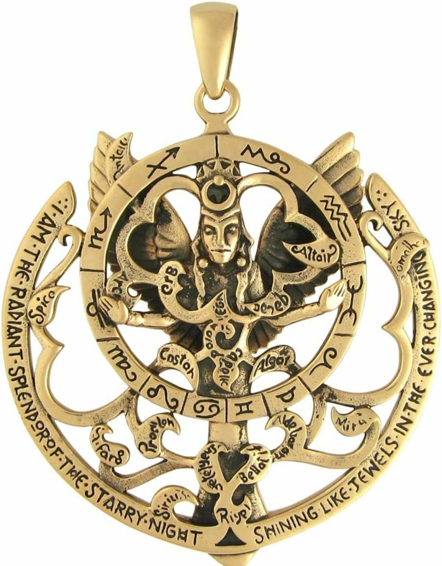 Best Dryad Design Bronze Queen Of Heaven Astarte Ishtar Goddess Pendant