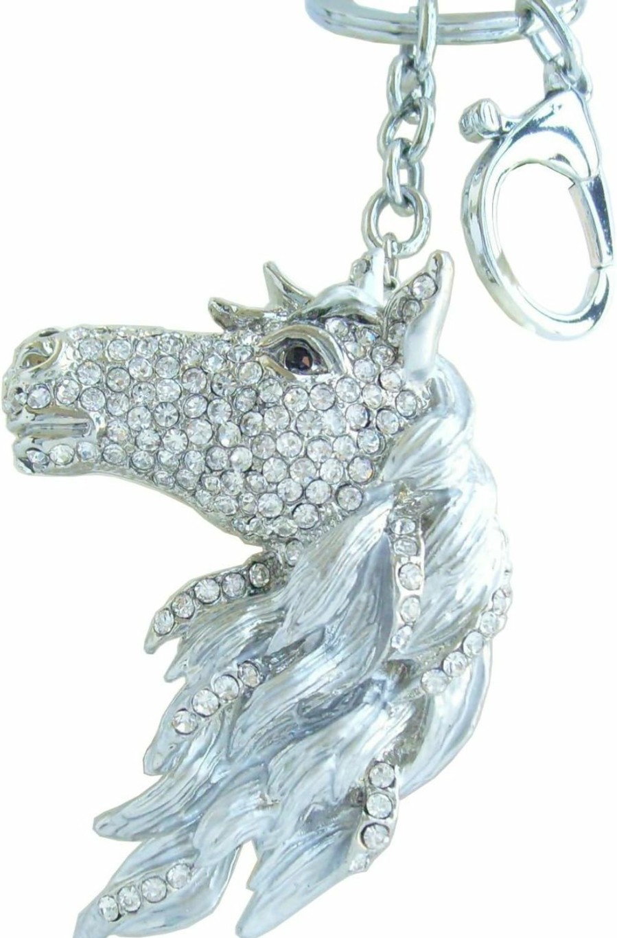 Best Animal Key Chain-Sindary Jewelry Sindary Austrian Crystal Art Style 2.76\" Horse Keychain Pendant K6535