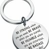 Best MYOSPARK Myospark Be Strong Be Brave Be Humble Be Badass Everyday Disc Pendant Keychain Motivational Gift