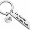 Online Lywjyb Birdgot Lywjyb Birdgot Best Friend Gift Funny Friends Keychain I'M Thankful For You Bitch Friendship Keychain Gift (Thankful For You Bitch)