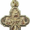 Online Devotional Gifts and Medals Devotional Gifts And Medals Gold Toned Base Petite Four Way Medal Cross Pendant, 11/16 Inch