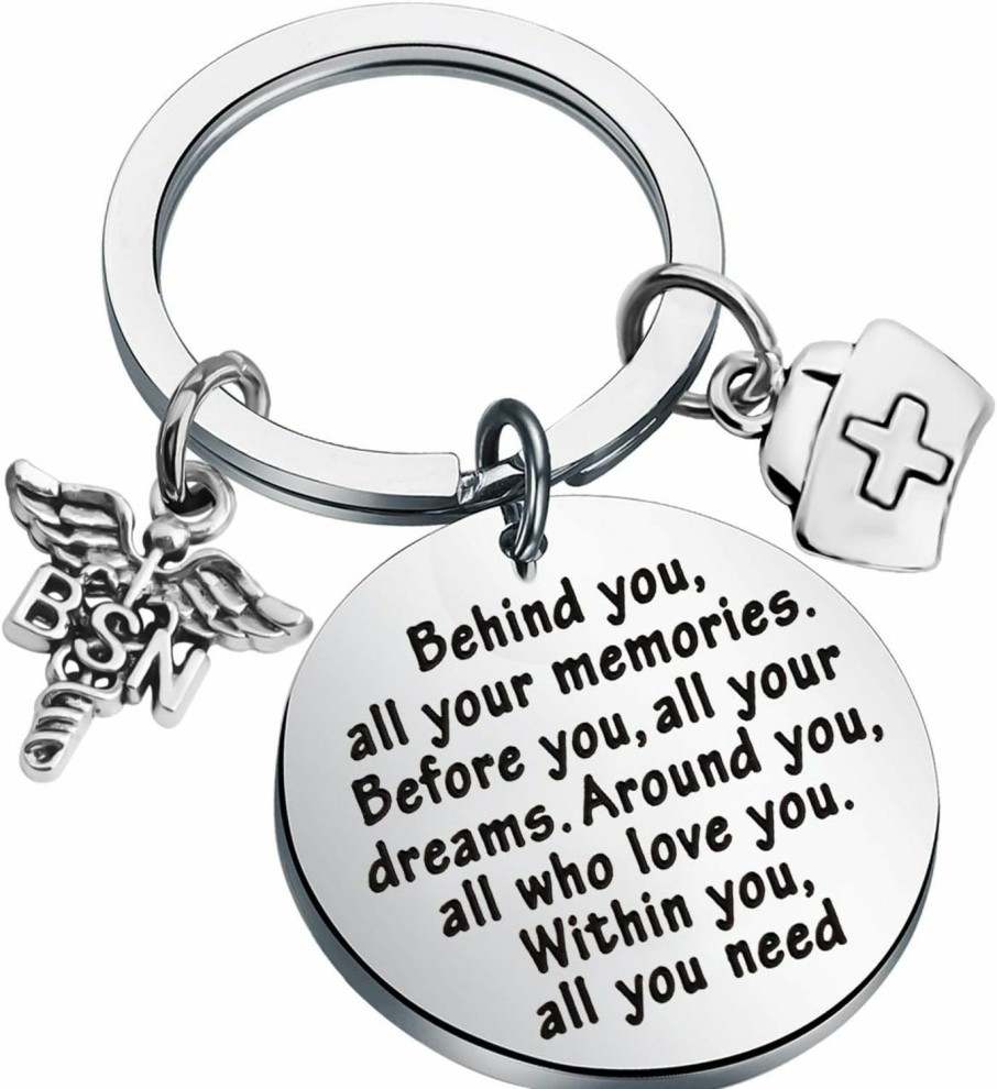 New FEELMEM Feelmem Bsn Graduation Gift Behind You All Your Memories Keychain Bsn Nurse Gifts