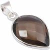 Clearance SilverStarJewel Silverstarjewel 13 X 18 Mm Smoky Quartz Tcw 11.5 Pendant 1.2\" 925 Solid Silver Fashion Gift