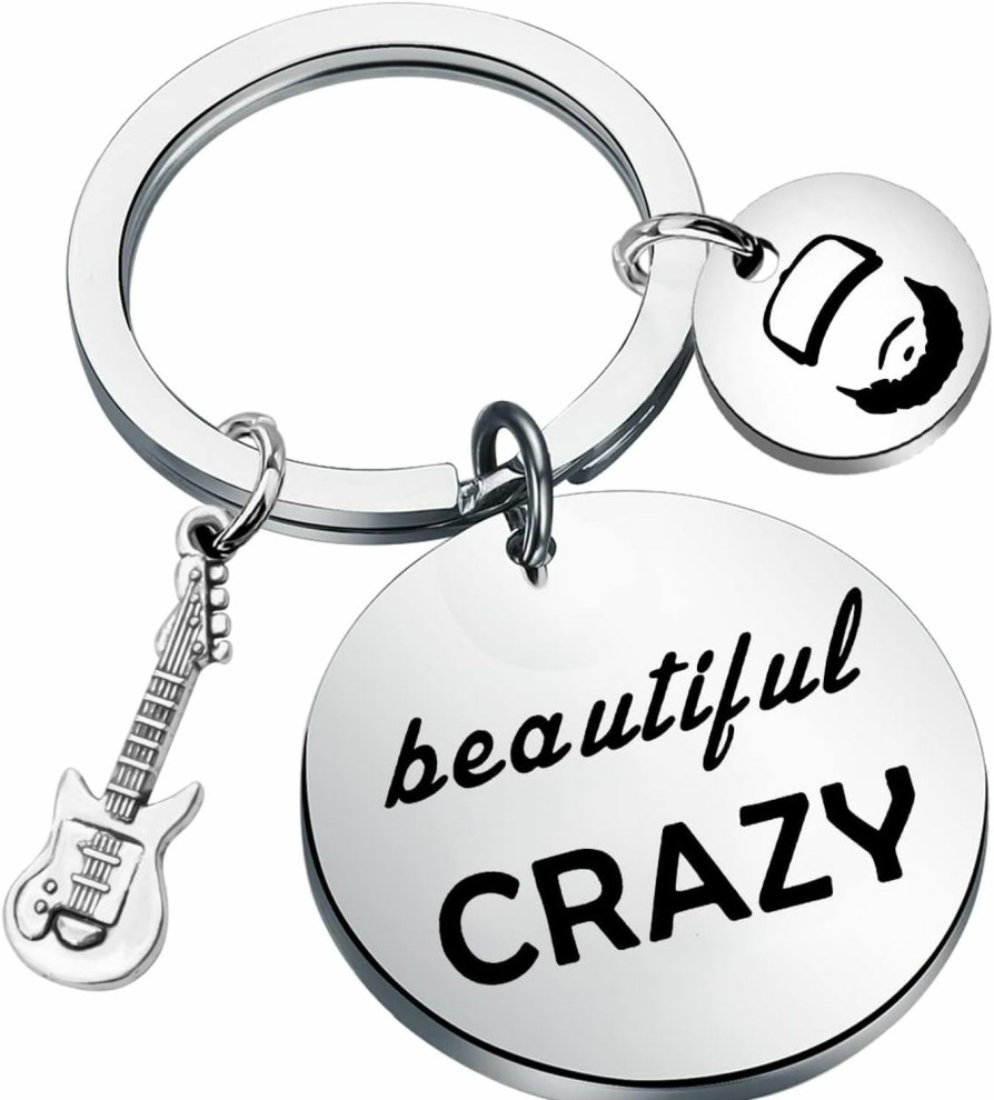 Clearance BLEOUK Bleouk Country Music Keychain Country Song Gift Beautifu Crazy Song Lyric Gift