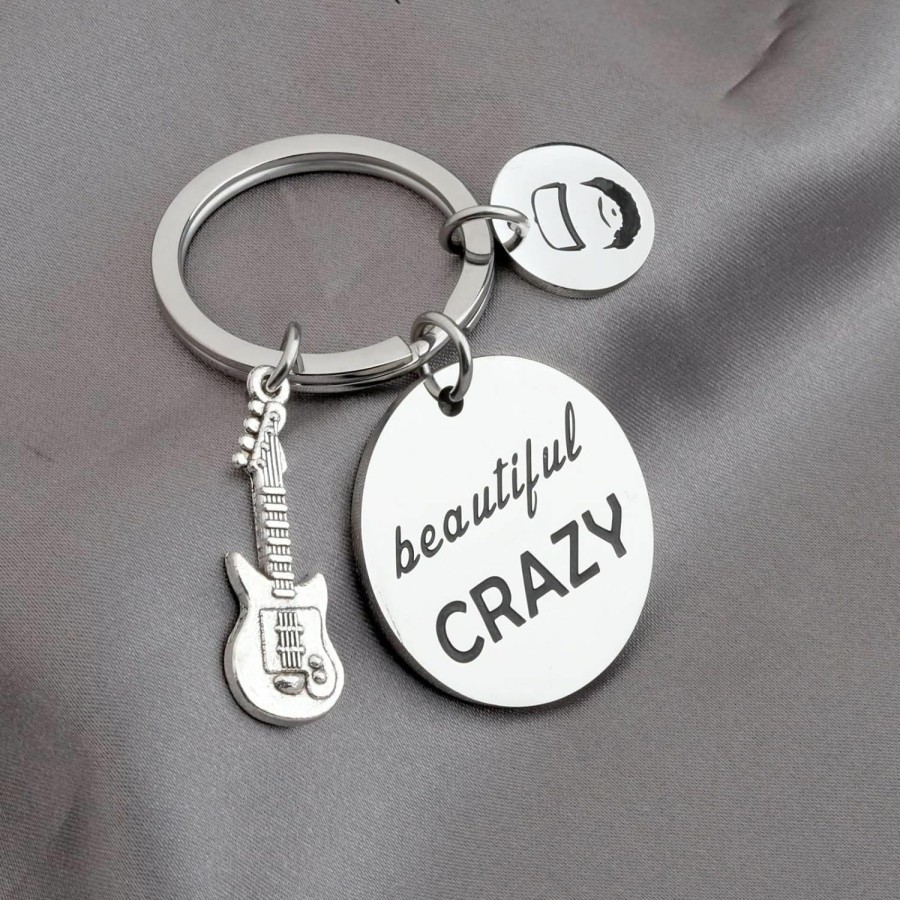 Clearance BLEOUK Bleouk Country Music Keychain Country Song Gift Beautifu Crazy Song Lyric Gift