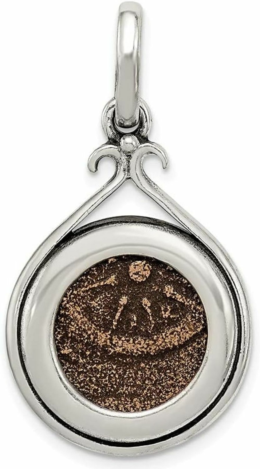 Best Auriga Fine Jewelry 925 Sterling Silver Bronze Antiqued Widows Mite Coin Pendant (L- 25 Mm, W- 18 Mm) Gift For Women