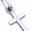 New The World Jewelry Center The World Jewelry Center 14K Real Yellow Or White Gold Tiny Latin Style Cross Charm Pendant