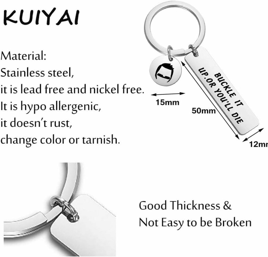 Online KUIYAI Kuiyai Tv Show Inspired Gift Buckle It Up Or You'Ll Die Keychain Movie Fan Gift