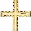 Online The World Jewelry Center 14K Real Yellow Gold Cross Religious Charm Pendant (Size : 22 X 12 Mm)