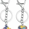 Hot FUSTMW Fustmw Autism Awareness Keychain Gifts For Autistic Colorful Puzzle Piece Key Ring Set Of 2 (Autism Awareness Keychain Set)