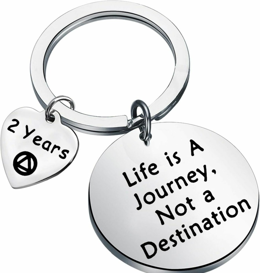 Clearance BEKECH Bekech Sober Gift Sobriety Anniversary Life Is A Journey Not A Destination 6 Months 1 Year 2 Years 3 Year Aa Yearly