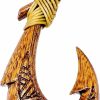 Hot Hawaiian Heirloom Jewelry Hawaiian Jewelry Koa Wood Hand Carved Fish Hook Necklace From Maui, Hawaii