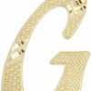 Online Ice on Fire Jewelry Ice On Fire Jewelry 14K Solid Real Gold Cursive Initial Pendant, English Alpahbet A-Z Letter Charm With Diamond Cut (G)