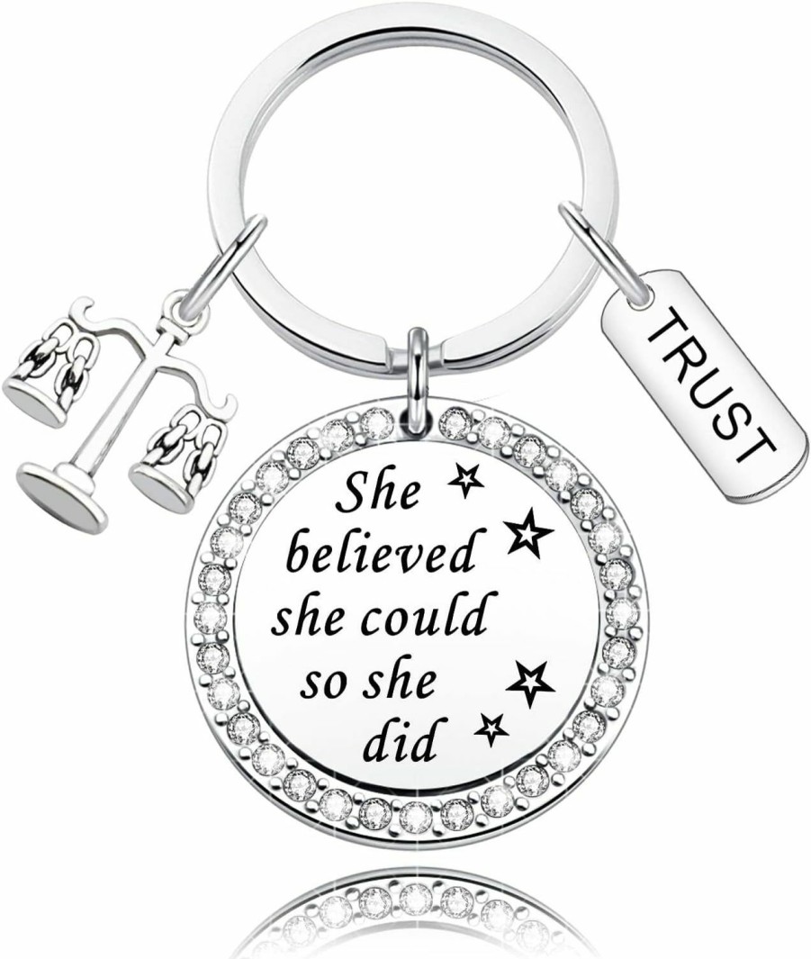 Online Generic Lawyer Keychain She Believed She Could So She Did Keychain Justice Lawyer Jewelry Career Lawyer Gift Law Student Keychain